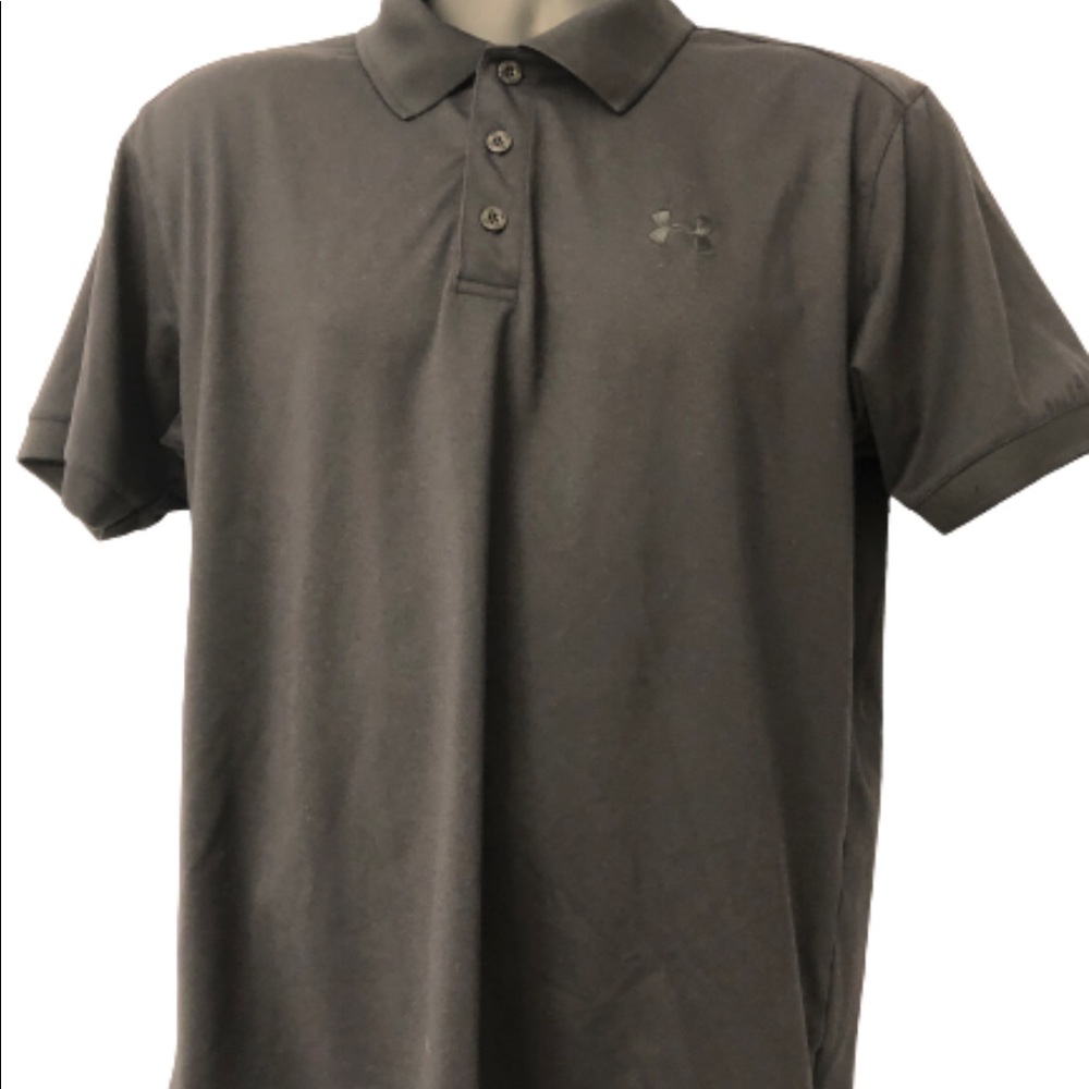 Under Armour Black on Black heatgear Polo Size Med